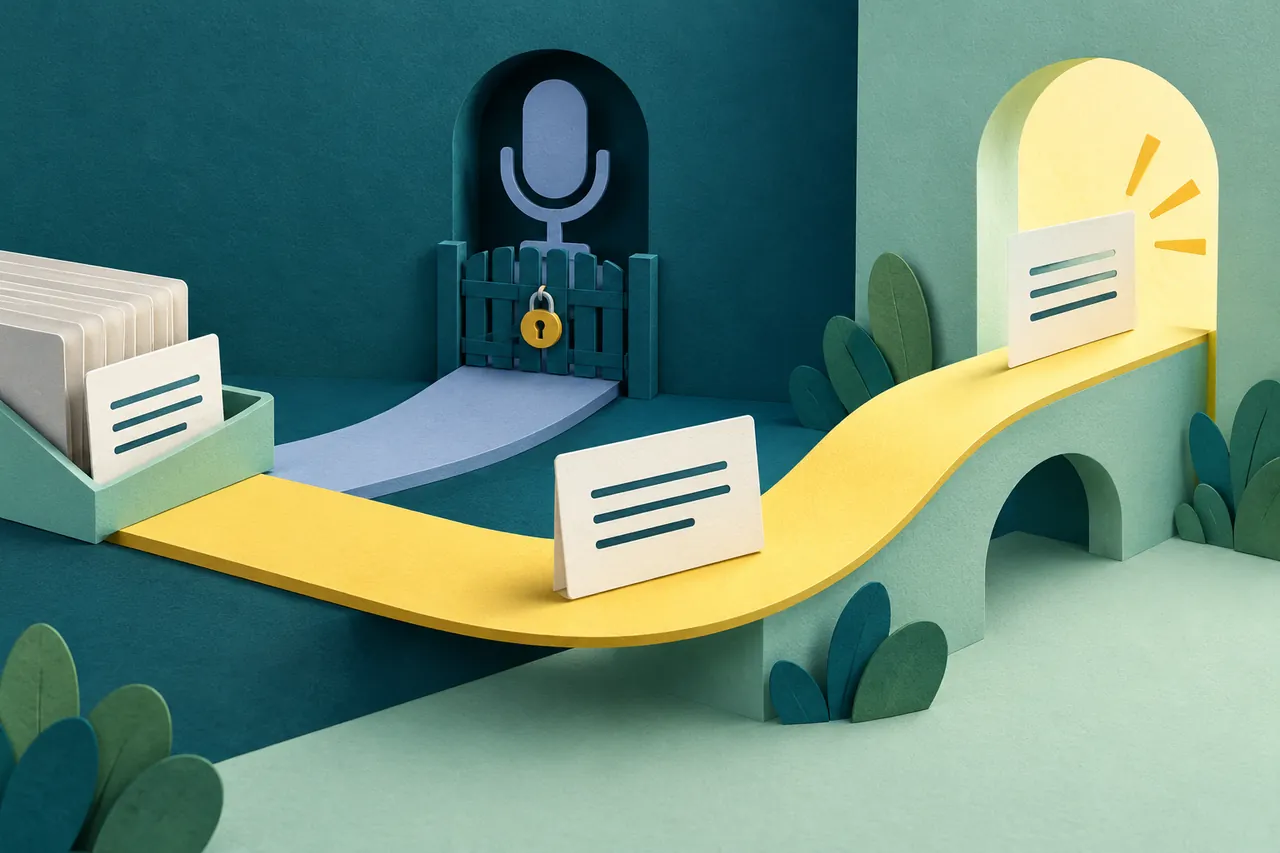Written feedback taking an open path past a closed microphone gate